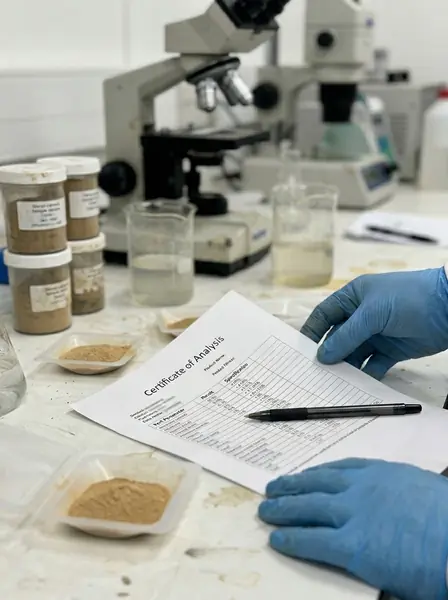 ISO 17025 laboratory testing — Certificate of Analysis